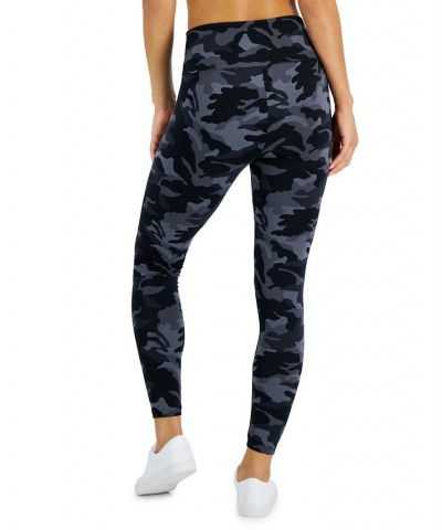 Women's Camo-Print High Rise Leggings Green $10.89 Pants