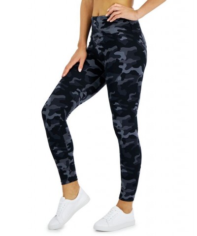 Women's Camo-Print High Rise Leggings Green $10.89 Pants