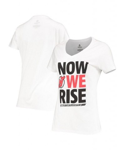 Women's Branded White New Jersey Devils We Rise T-shirt White $10.80 Tops