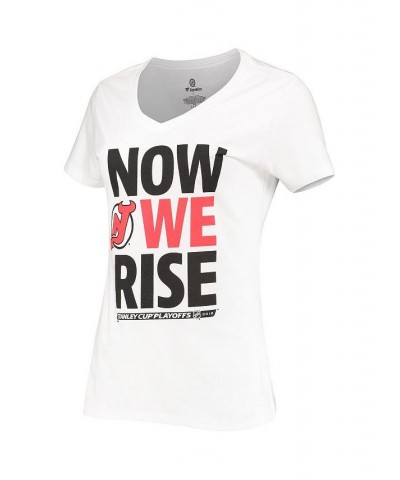 Women's Branded White New Jersey Devils We Rise T-shirt White $10.80 Tops