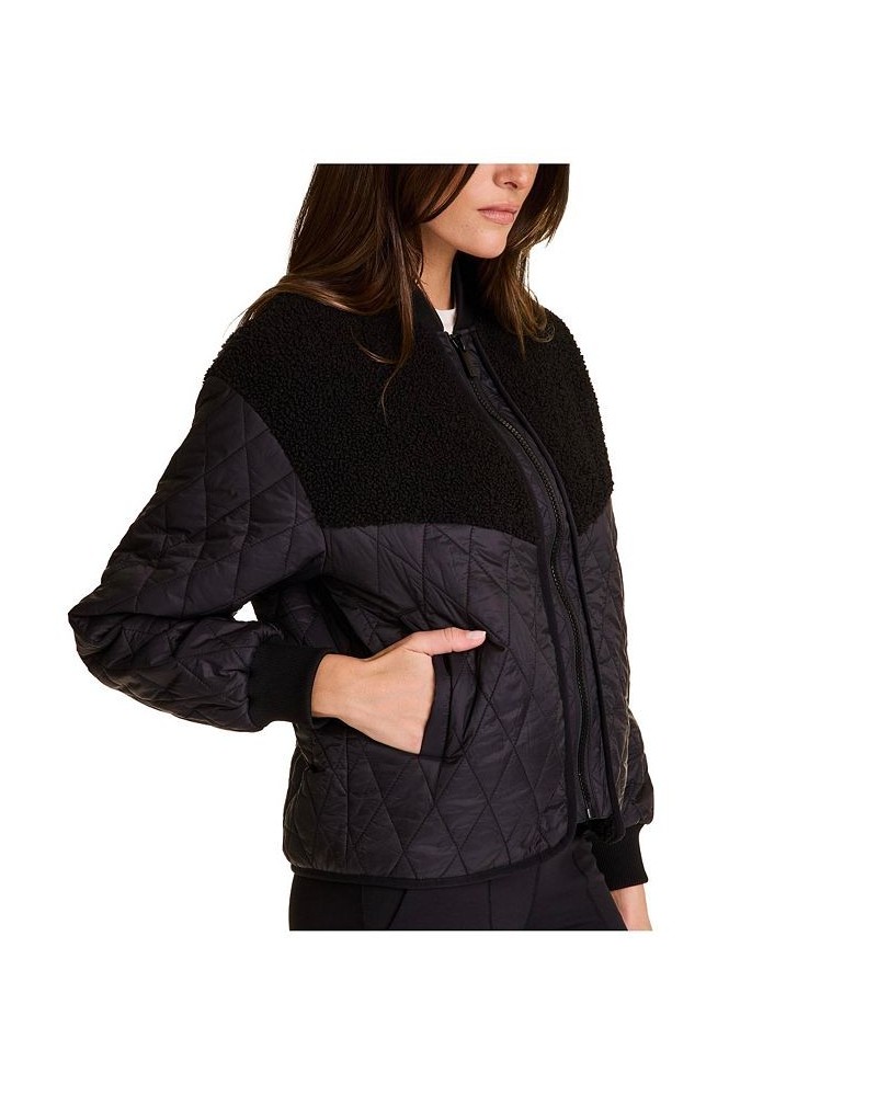 Adult Women Sherpa Bomber Black $90.30 Jackets