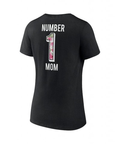 Women's Branded Black Pittsburgh Steelers Team Mother's Day V-Neck T-shirt Black $17.22 Tops