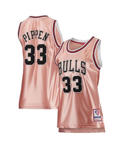 Women's Scottie Pippen Pink Chicago Bulls 75th Anniversary Rose Gold 1997 Swingman Jersey Pink $70.30 Jersey