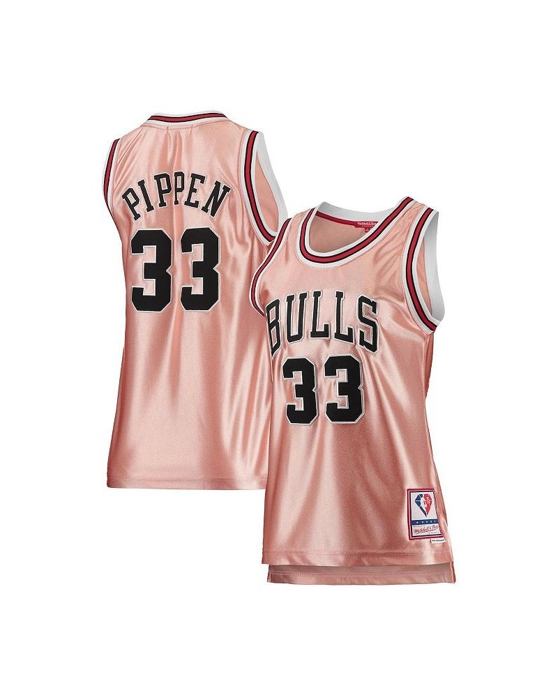 Women's Scottie Pippen Pink Chicago Bulls 75th Anniversary Rose Gold 1997 Swingman Jersey Pink $70.30 Jersey