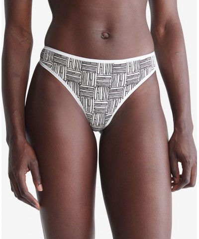 Cotton Form Thong Underwear QD3643 Scattered Plaid & Black $15.00 Panty