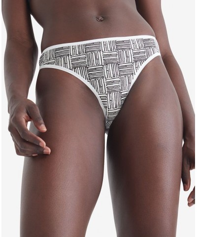 Cotton Form Thong Underwear QD3643 Scattered Plaid & Black $15.00 Panty