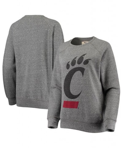 Women's Heathered Gray Cincinnati Bearcats Big Logo Knobi Fleece Raglan Pullover Sweatshirt Heathered Gray $36.75 Sweatshirts