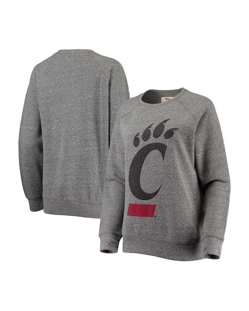 Women's Heathered Gray Cincinnati Bearcats Big Logo Knobi Fleece Raglan Pullover Sweatshirt Heathered Gray $36.75 Sweatshirts