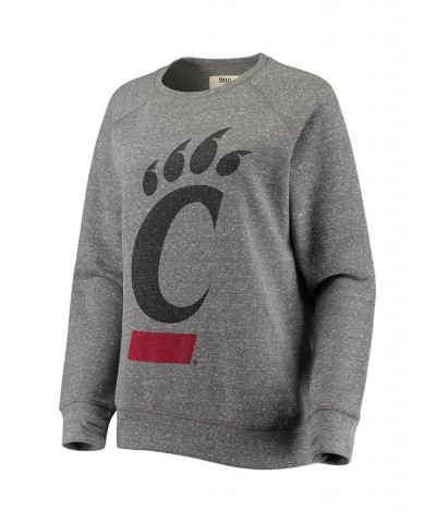 Women's Heathered Gray Cincinnati Bearcats Big Logo Knobi Fleece Raglan Pullover Sweatshirt Heathered Gray $36.75 Sweatshirts