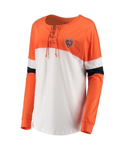 Women's Orange White Chicago Bears Athletic Historic Varsity Lace-Up T-shirt Orange, White $23.00 T-Shirts