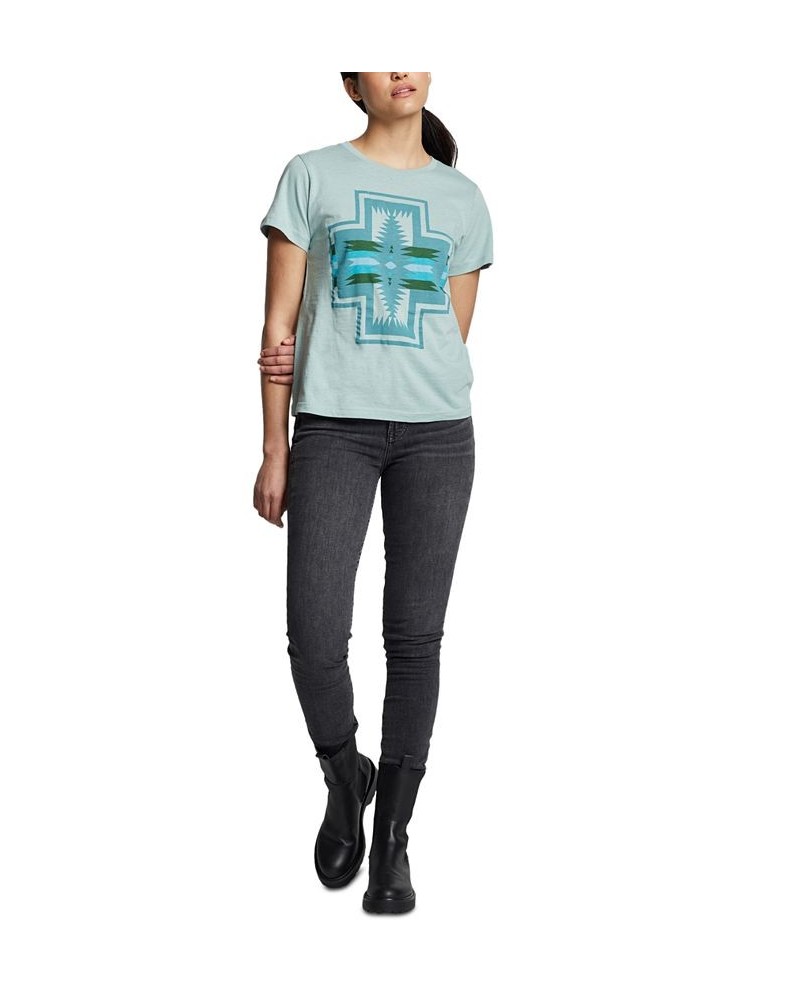 Women's Harding Graphic-Print T-Shirt Seafoam Green $18.42 Tops