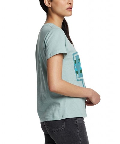 Women's Harding Graphic-Print T-Shirt Seafoam Green $18.42 Tops