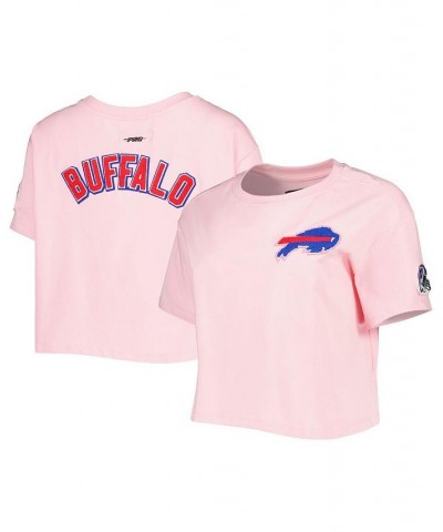 Women's Pink Buffalo Bills Cropped Boxy T-shirt Pink $28.49 Tops