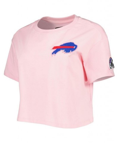 Women's Pink Buffalo Bills Cropped Boxy T-shirt Pink $28.49 Tops