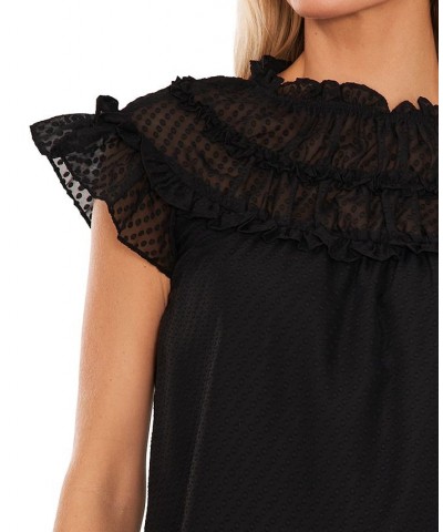 Women's Ruffle Top Rich Black $38.27 Tops