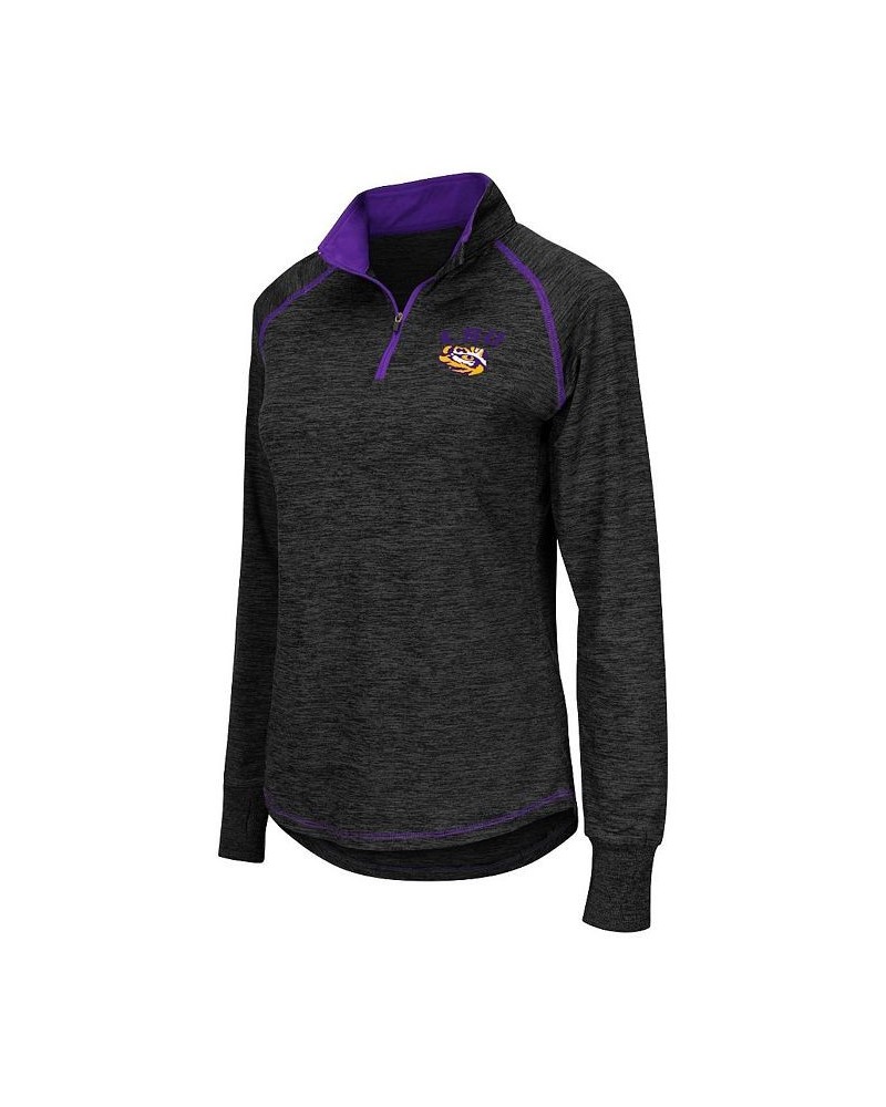 Women's Black LSU Tigers Bikram 1/4 Zip Long Sleeve Jacket Black $24.75 Jackets