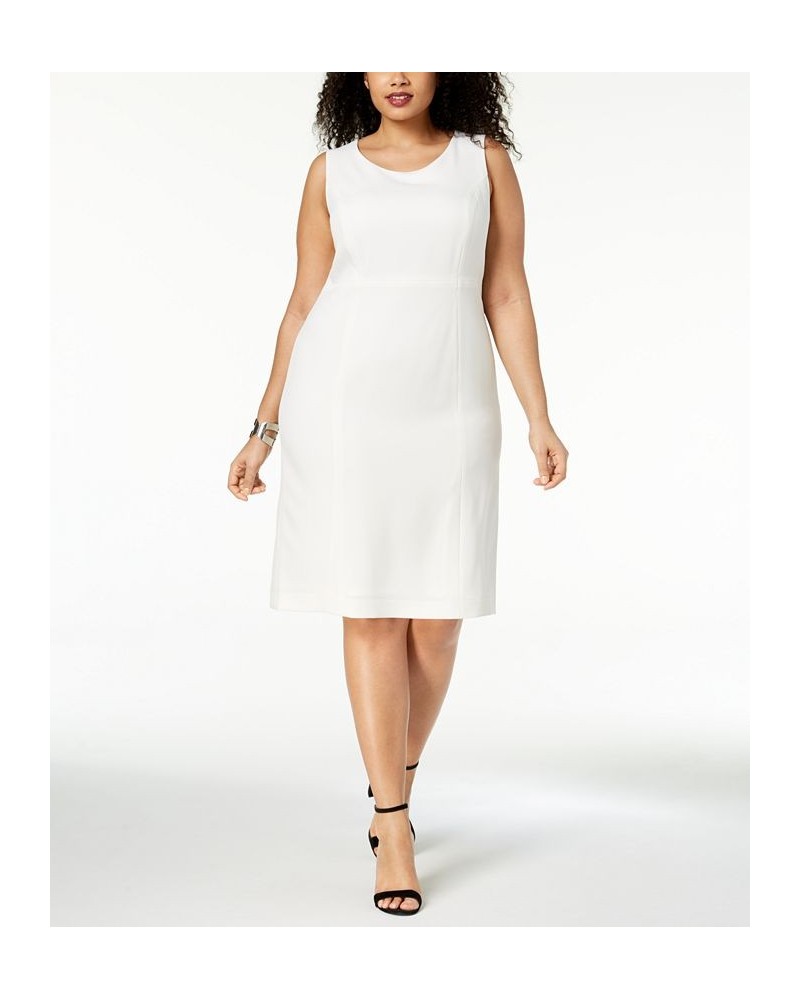 Plus Size Crepe Sheath Dress Vanilla $53.46 Dresses