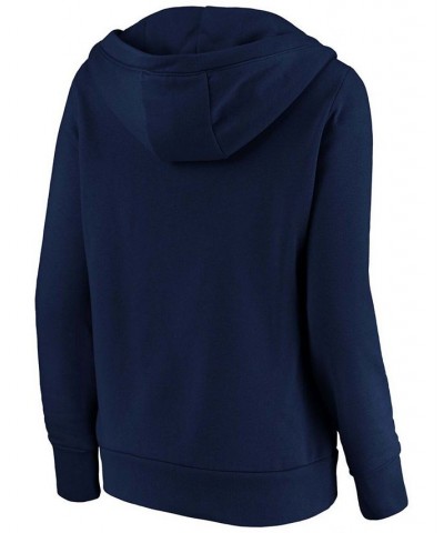 Plus Size Navy Tampa Bay Rays Victory Script Crossover Neck Pullover Hoodie Navy $43.99 Sweatshirts