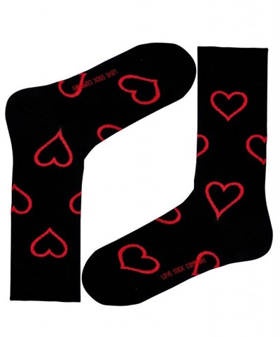 Big Heart Organic Cotton Women's Crew Socks Black $13.11 Socks