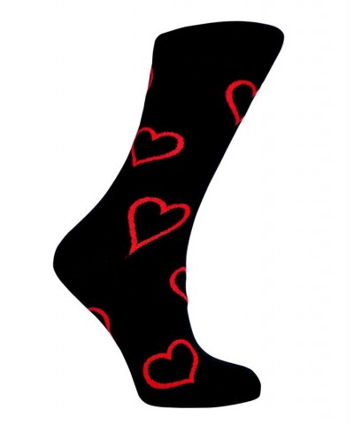 Big Heart Organic Cotton Women's Crew Socks Black $13.11 Socks