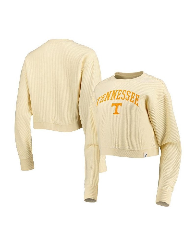 Women's Cream Tennessee Volunteers Classic Campus Corded Timber Sweatshirt Cream $40.79 Sweatshirts