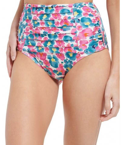 Womens Floral-Print Convertible Balconette Bikini Shirred High-Waisted Bottoms Spotted Floral Cypress Multi Shimmer $39.60 Sw...
