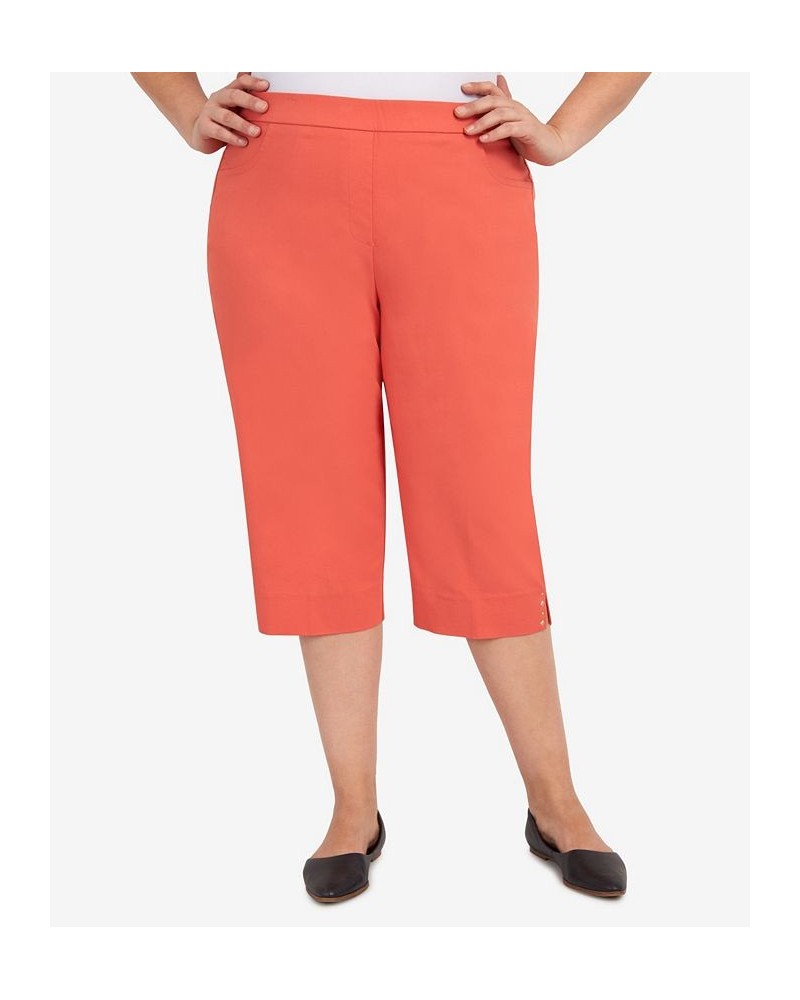 Plus Size Hot Allure Clamdigger Pull On Pants Orange $32.39 Pants