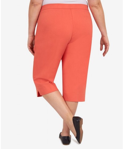 Plus Size Hot Allure Clamdigger Pull On Pants Orange $32.39 Pants