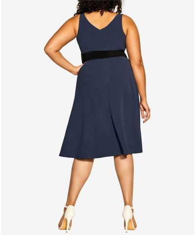 Trendy Plus Size Nova Sleeveless Dress Navy $44.03 Dresses