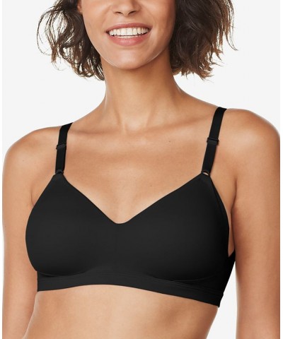 Warners No Side Effects Underarm and Back-Smoothing Comfort Wireless Lift T-Shirt Bra RN2231A Black $11.76 Bras