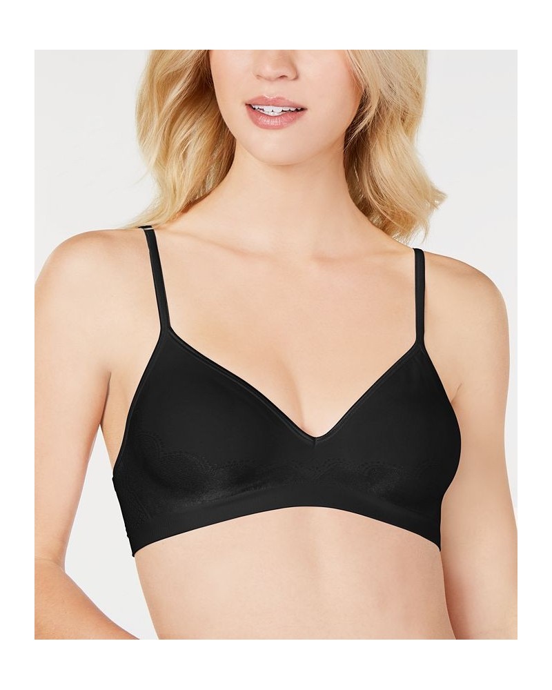 Ultimate Comfy Support 2-ply Wireless Bralette DHHU11 Online Only Black $15.38 Bras