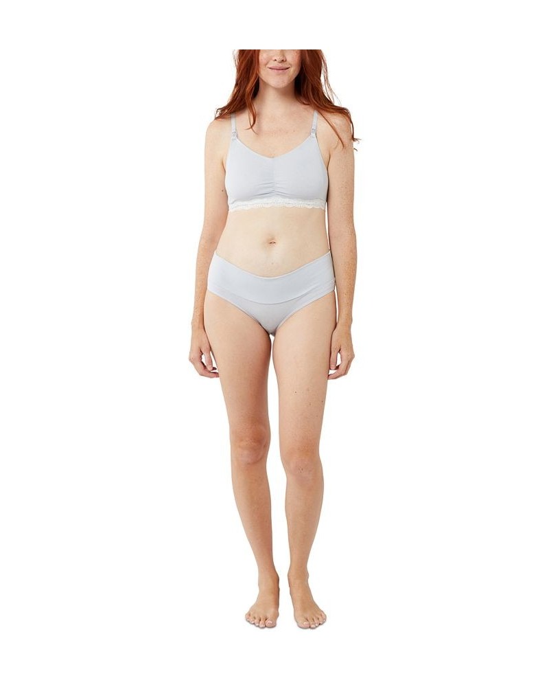 Pullover Lace Maternity & Nursing Bra Gray $17.63 Bras