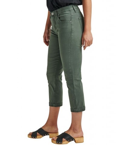 Women's Cecilia Mid Rise Capri Green $39.96 Jeans