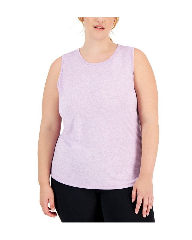 Plus Size Keyhole-Back Tank Top Crocus Petal $10.00 Tops