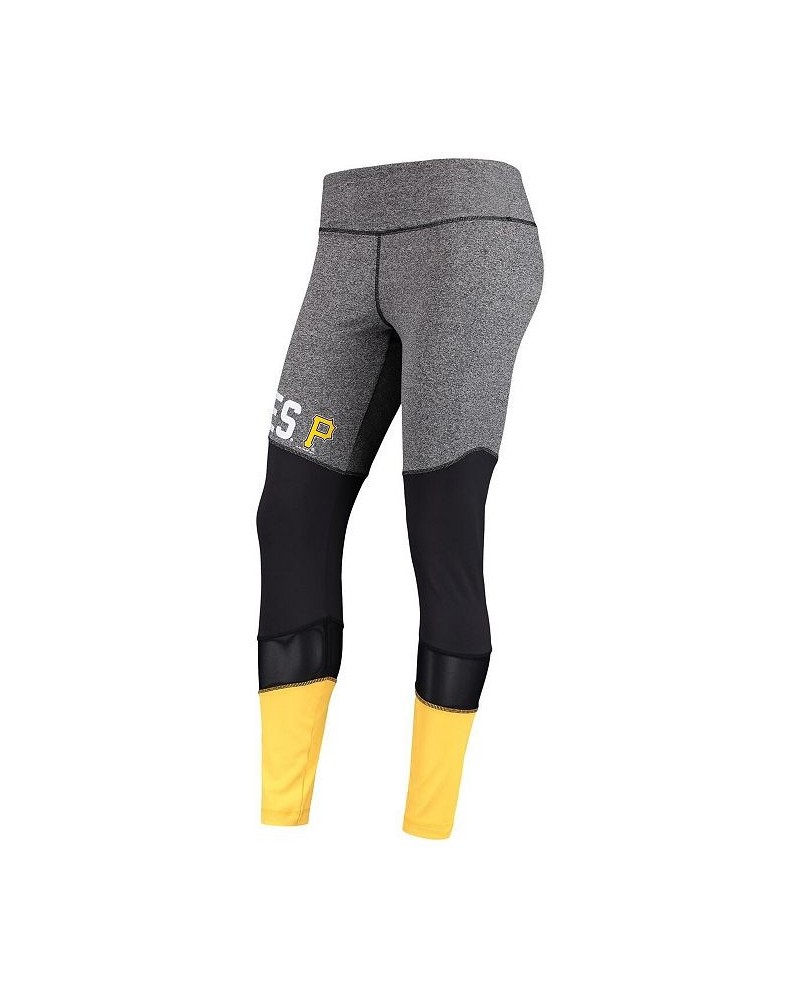 Women's Gray Pittsburgh Pirates High Stepping Leggings Gray $30.59 Pants