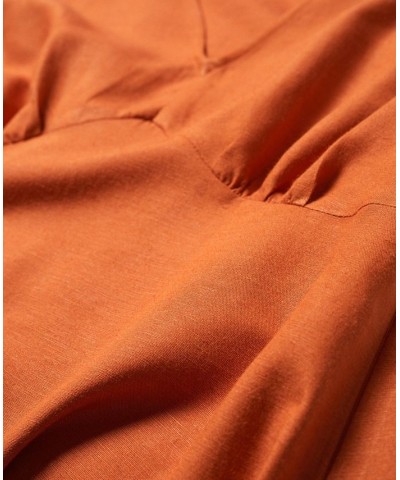 Women's V-Neckline Dress Orange $39.60 Dresses