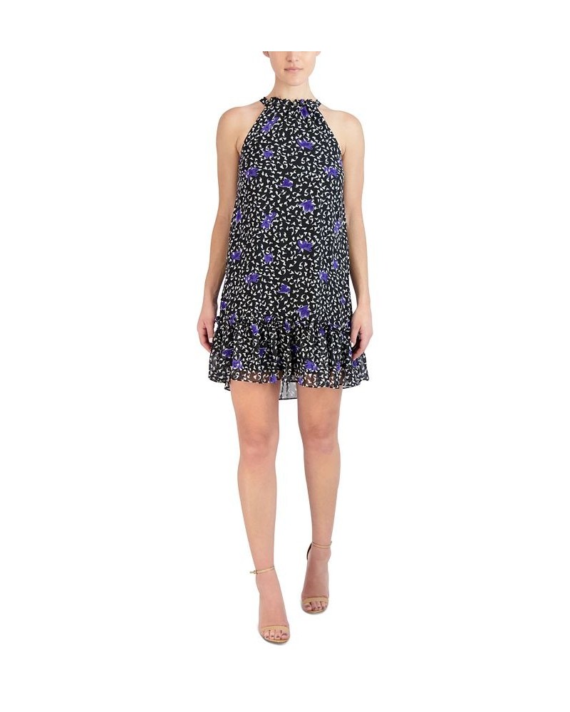 Women's Printed Ruffled-Hem Shift Dress Fallen Petal $32.40 Dresses