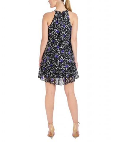 Women's Printed Ruffled-Hem Shift Dress Fallen Petal $32.40 Dresses