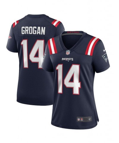 Women's Steve Grogan Navy New England Patriots Game Retired Player Jersey Navy $53.20 Jersey