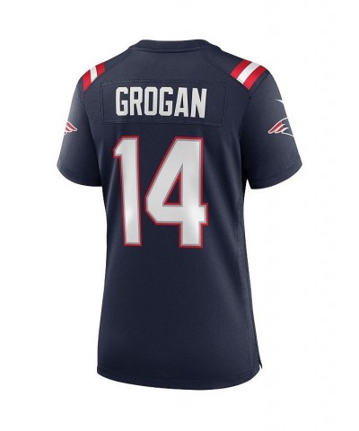 Women's Steve Grogan Navy New England Patriots Game Retired Player Jersey Navy $53.20 Jersey