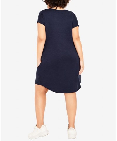 Plus Size Summer Day Dress Navy $28.52 Dresses