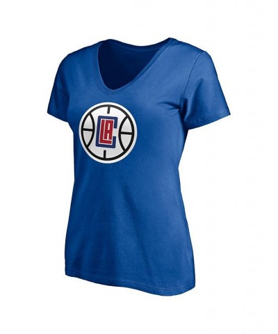 Women's Branded Serge Ibaka Royal LA Clippers Playmaker Name and Number V-Neck T-shirt Royal $22.19 Tops