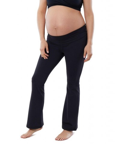 Women's Maternity Fold Down Flare Legging Black $47.04 Pants