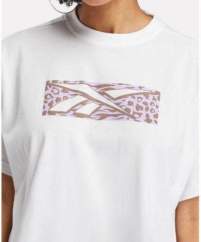 Women's Cotton Modern Safari Graphic T-Shirt XS-4X White $14.00 Tops