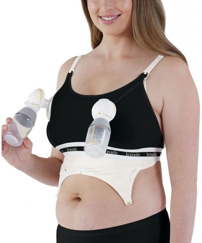 Women's Clip and Pump Hands Free Nursing Bra Accessories Black $11.76 Bras