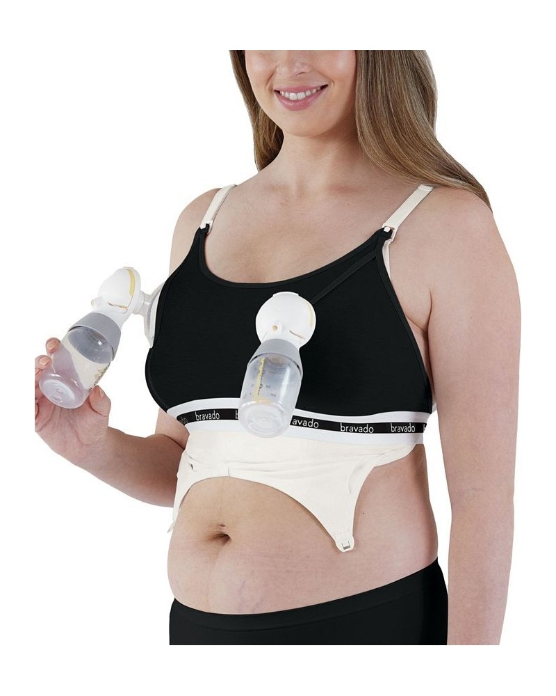 Women's Clip and Pump Hands Free Nursing Bra Accessories Black $11.76 Bras