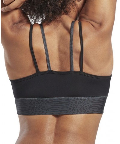 Women's Modern Safari Bralette Black $15.50 Bras