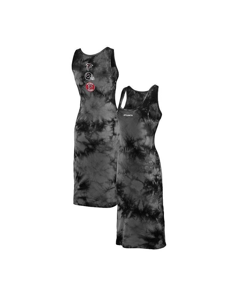 Women's Black Atlanta Falcons Tie-Dye Tank Top Dress Black $35.25 Dresses