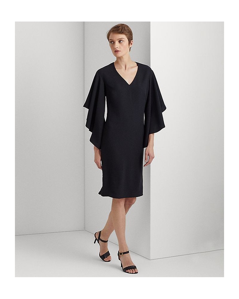 Women's Ruffle-Sleeve Cocktail Dress Black $32.46 Dresses