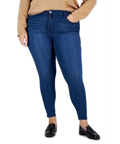 Trendy Plus Size Mid Rise Infinite Stretch Dawson Super-Skinny Jeans Vintage Dark $13.20 Jeans